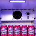 Schmick dual-glazed bar fridge, blue LED interior