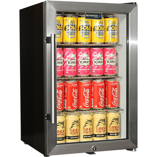 Schmick dual-glazed bar fridge, right hinge, front view