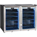 Schmick tropical twin bar fridge pair, blue LED lighting