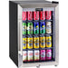 Schmick stainless triple glazed bar fridge 70 litre, front view
