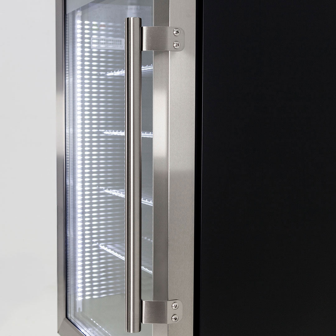 Schmick tropical twin bar fridge pair, bar handle detail