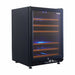 Husky Vino Pro 154L dual zone under-counter wine fridge in black, glass door.