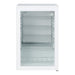 Husky 130L Glass Door Bar Fridge in white, front view