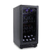 Husky Riserva 80L wine fridge, matt black cabinet with bottles.