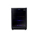 Husky Riserva 154L dual zone wine fridge in matt black, glass door.