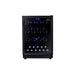 Husky Riserva 154L dual zone wine fridge in matt black, angled view