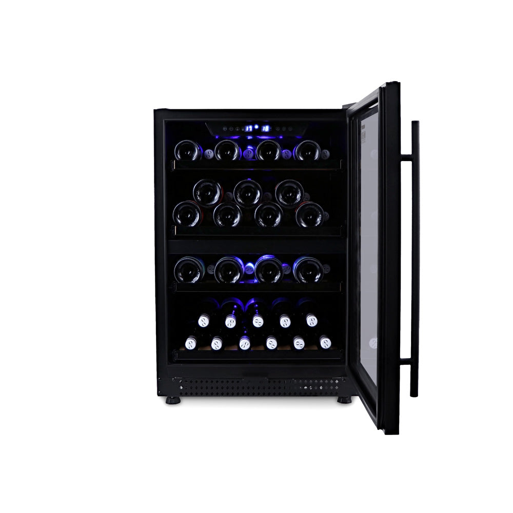 Husky Riserva 154L dual zone wine fridge, door detail