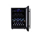 Husky Riserva 154L dual zone wine fridge, interior shelving