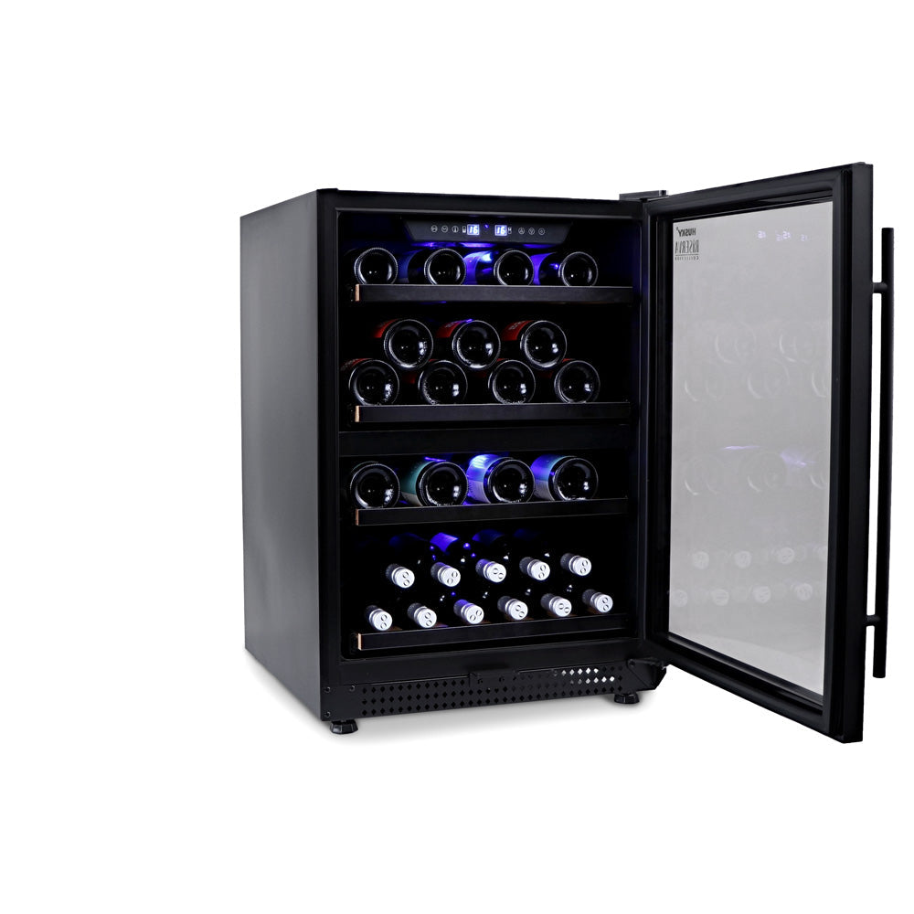 Husky Riserva 154L dual zone wine fridge, digital display