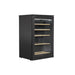 Husky Vino Pro 104L outdoor wine fridge in matt black with anti-condensation glass door.