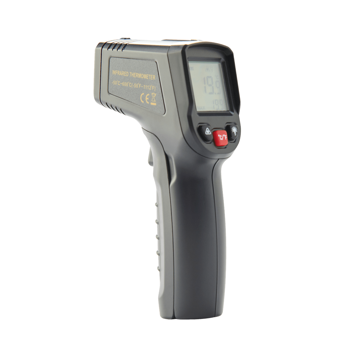 Buschbeck infrared thermometer, front view with the display