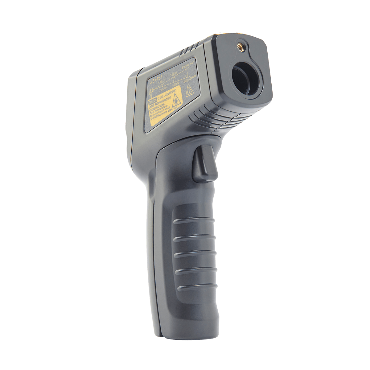 Buschbeck infrared thermometer, side view of the grip