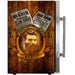Schmick Ned Kelly bar fridge, photographic side panel artwork
