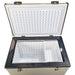 Schmick portable camping fridge freezer, loaded with 69 cans