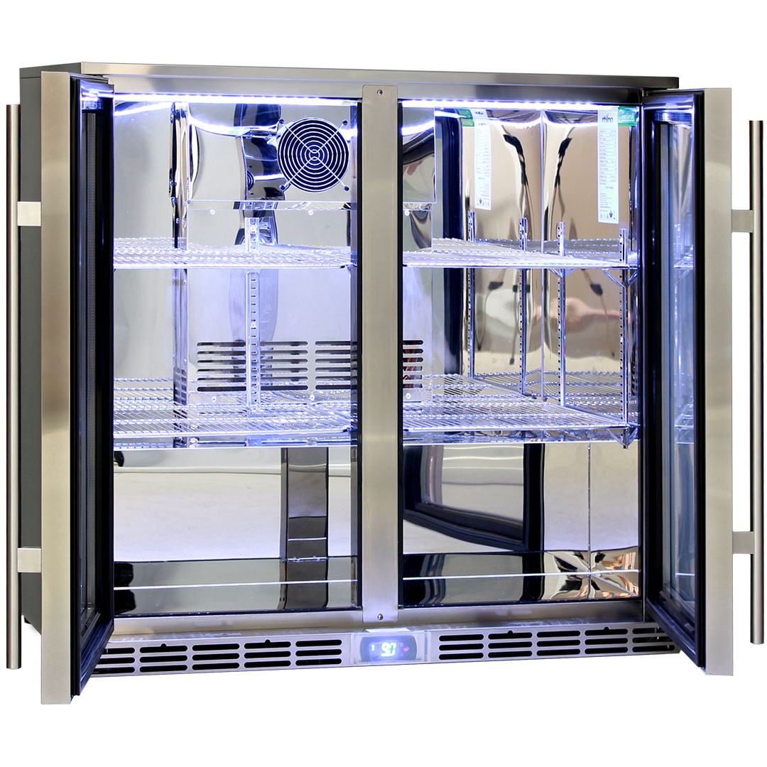Rhino GSP outdoor bar fridge 208L, side view