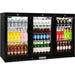 Rhino black glass door bar fridge 330L, front view