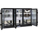 Rhino black glass door bar fridge 330L, interior shelving