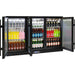 Rhino black heated glass bar fridge 330L, angle view
