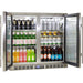 Rhino heated glass bar fridge 208L, side view