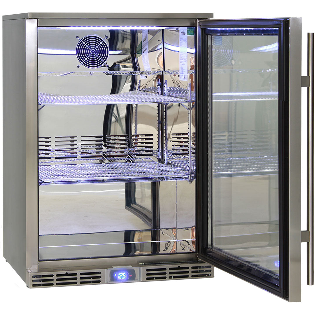 Rhino GSP outdoor bar fridge 129L, side view