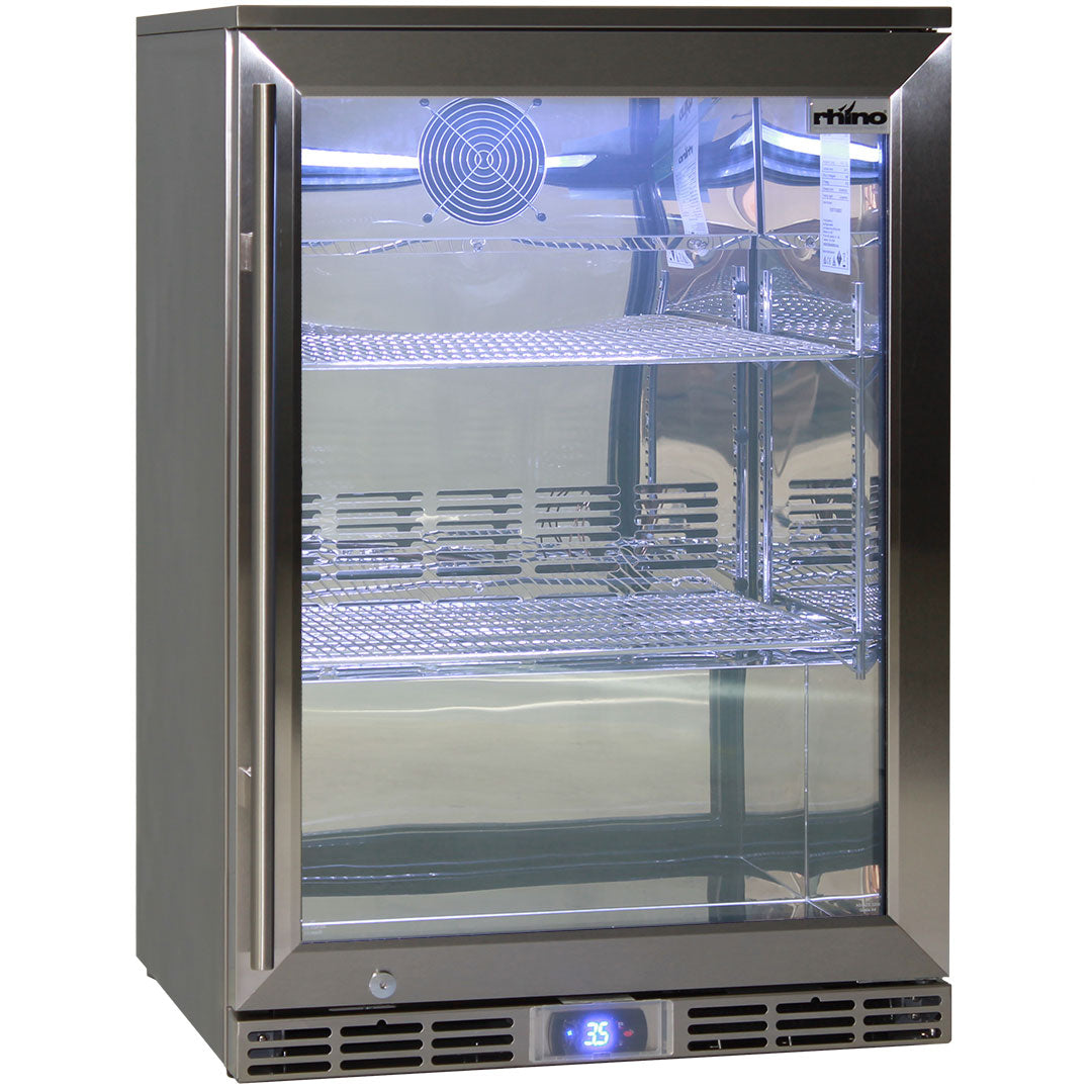 Rhino GSP outdoor bar fridge 129L, angle view