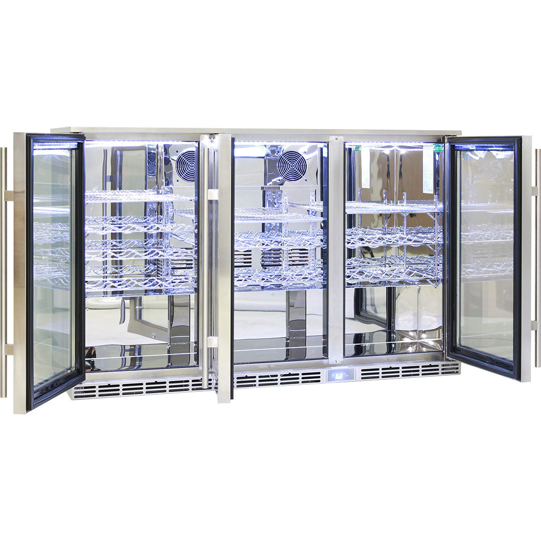 Rhino GSP outdoor bar fridge 330L, interior shelving