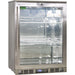 Rhino stainless heated glass bar fridge 129L, right hinged, front view