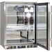 Rhino stainless heated glass bar fridge 129L, interior shelving