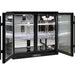 Rhino black glass door bar fridge 208L, interior shelving