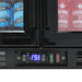 Rhino black glass door bar fridge 208L, side view