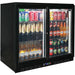 Rhino sliding glass door bar fridge 208L, front view