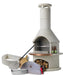 Buschbeck Rondo Pizza Oven Kit in White with pizza peel, cutter and tools included