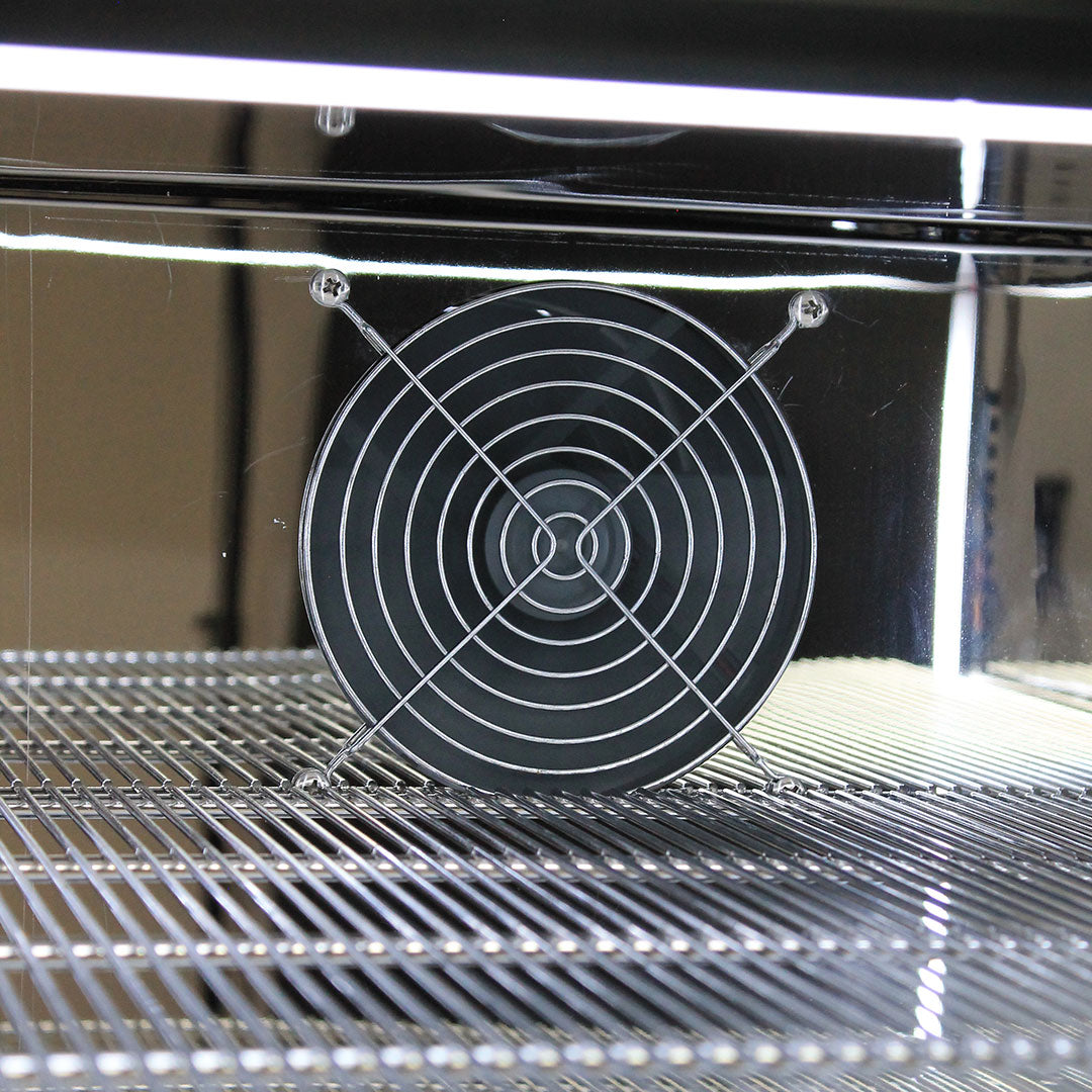 Schmick front-venting bar fridge, quiet inner fan and shelving