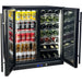 Schmick twin-zone bar fridge 215L, black grille, side view