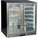 Schmick twin-zone bar fridge 215L, stainless grille, interior shelving