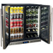 Schmick twin-zone bar fridge 215L, stainless grille, side view