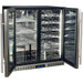 Schmick twin-zone bar fridge 215L, stainless grille, detail view
