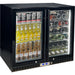 Schmick twin-zone bar fridge 244L, black grille, front view