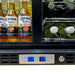 Schmick twin-zone bar fridge 244L, black grille, digital controller detail