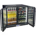 Schmick twin-zone bar fridge 244L, black grille, interior shelving open