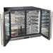 Schmick twin-zone bar fridge 244L, stainless grille, interior shelving open