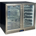 Schmick twin-zone bar fridge 244L, stainless grille, front view