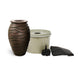 Aquascape Small Scalloped Urn Fountain Kit, showing the 81cm urn with DecoBasin reservoir and Ultra 2100 pump