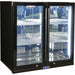 Schmick twin-door bar fridge, all-black finish, front view