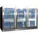 Schmick 3-door bar fridge 396 cans, stainless finish, front view