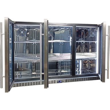 Schmick 3-door bar fridge, classy bar handles
