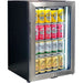 Schmick triple-glazed bar fridge, stainless grille, right hinge, front view