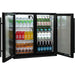 Schmick twin-door bar fridge, black finish, shelving detail