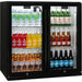 Schmick twin-door bar fridge 190 litre, black finish, front view