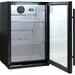 Schmick black triple-glazed bar fridge, low-noise rear fan